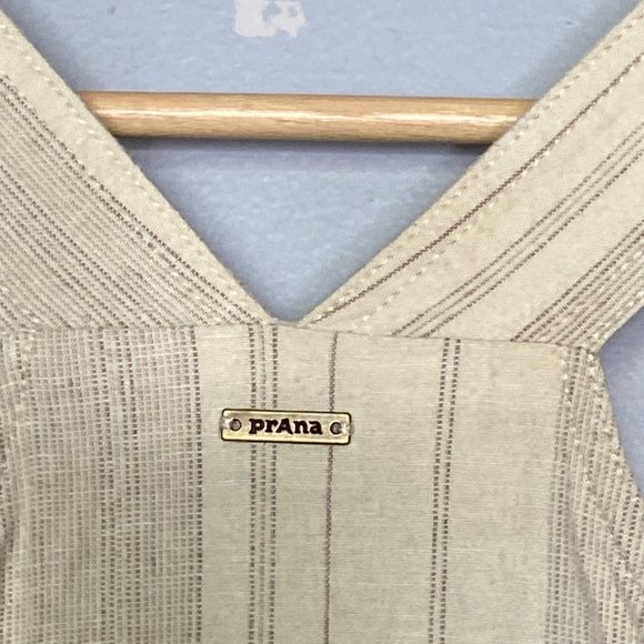 PrAna Dress Grace Trail Dress Hemp Blend Stone Stripe Size XL - Picture 7 of 10